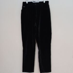 Ralph Lauren Women's Velvet Velour Pants Black USA Made - Size 12